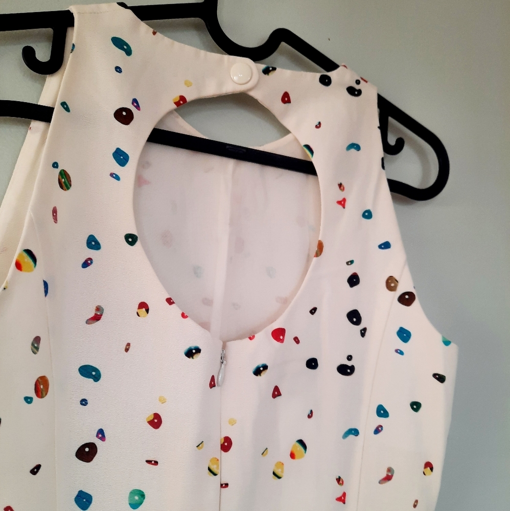 Akris Punto Multicolor Boulder Print Flounce Hem Dress - Picture 5 of 8